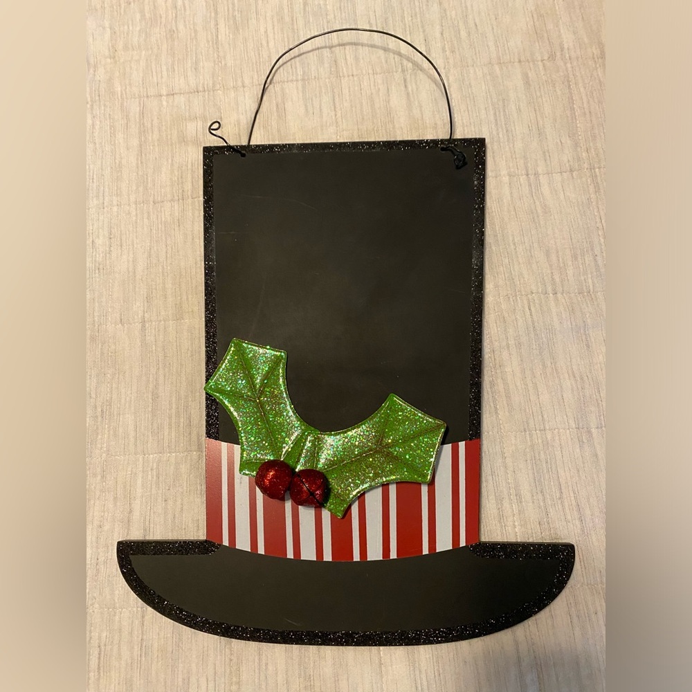 Holiday Chalk Board Top Hat